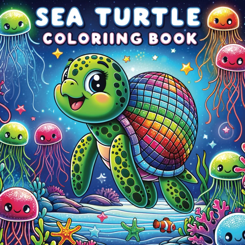 Sea Turtle Coloring Book: 50 Fun Facts about this Sea Turtles, The Ultimate Sea Turtle Adventure Book for Kids with Fun Facts, Beautiful Coloring Pages