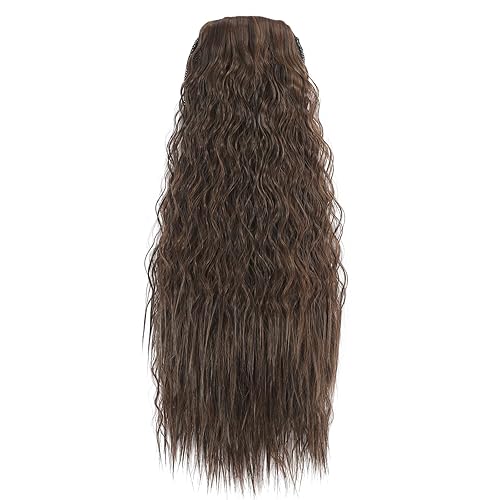 Miniatura 3 de Extensiones de cabello ondulado con cordón de 14 pulgadas, extensiones de cola de caballo rizadas para mujeres negras, extensiones de cabello