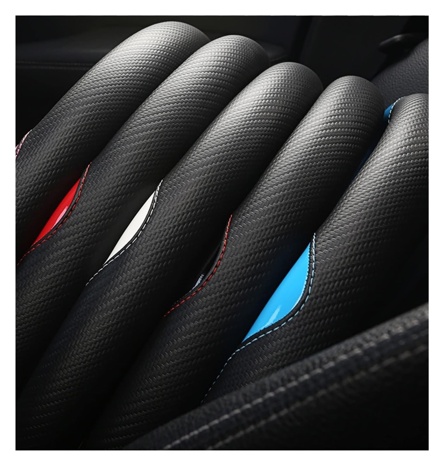 Funda Protectora para Volante de Coche A1 A3 A4 A5 A6 A7 A8 Q2 Q3 Q5 Q7 Q8 S4 S3 S5 S6 S8 Accesorios para Coche Funda para Volante de Coche 38cm