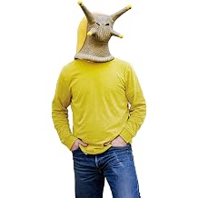 Halloween Animal Latex Masks Banana Slug Snail Adult Costume Full Face Mask Cosplay Props, Yellow, Large