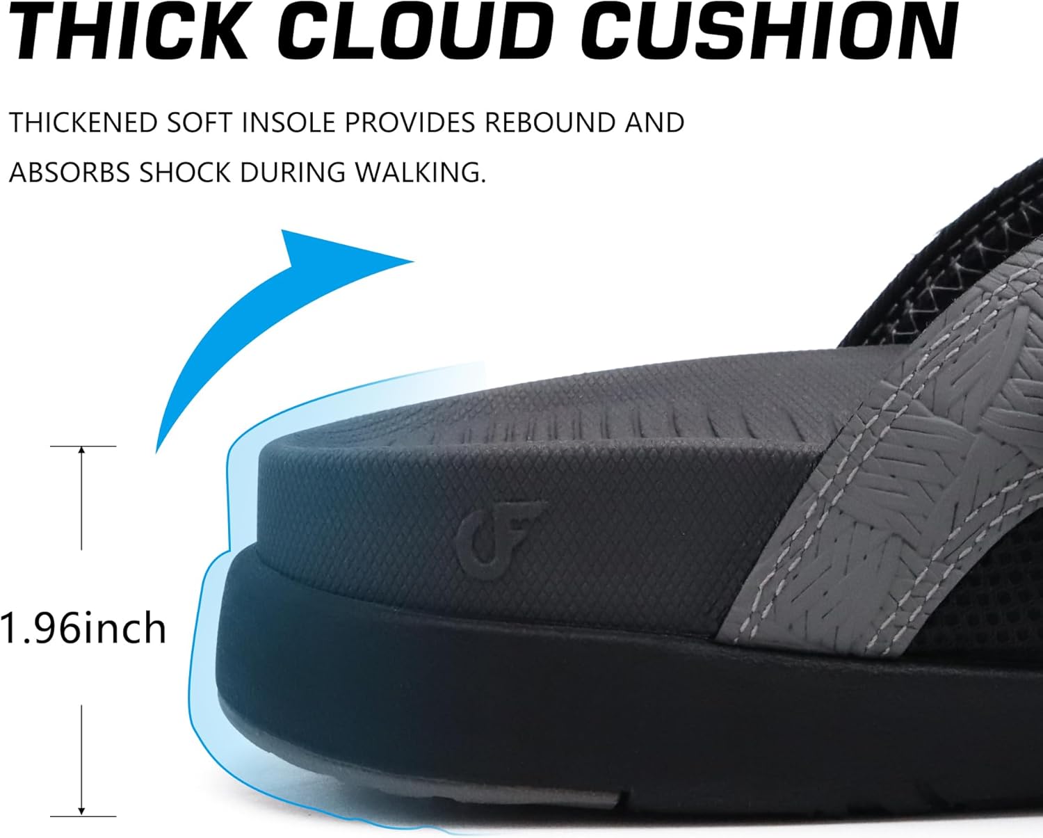 COFACE Flip Flops for Men with Arch Support Comfortable Man Thong Sandals Adjustable Beach Flip-flop Outdoor - Image 4