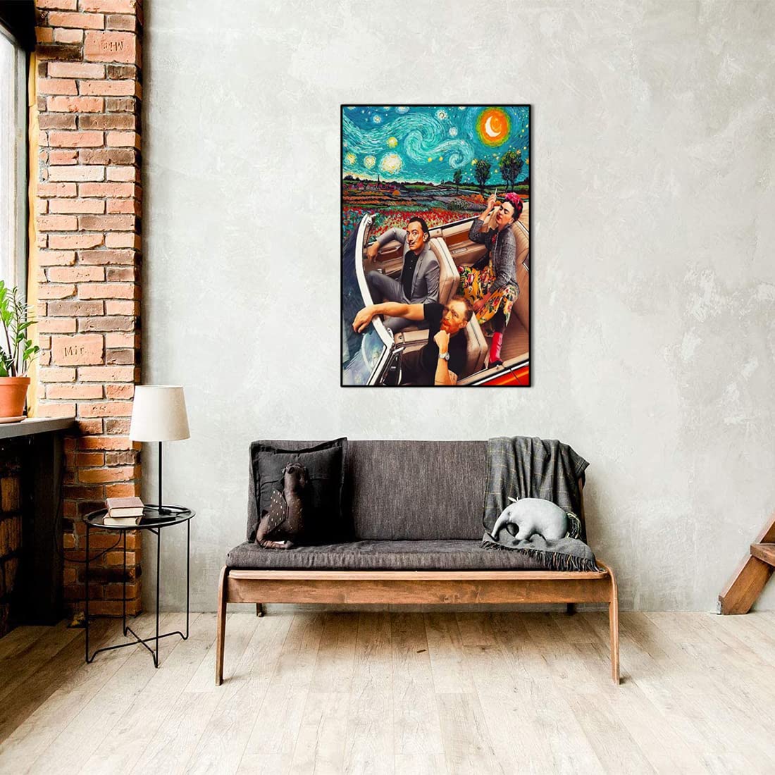 Frida Kahlo Canvas Poster Wall Art Decor Frida Kahlo Print Art Picture Paintings Frida Self Portrait Dipinto ad olio per soggiorno Decorazione camera da letto Frameless,40×60cm
