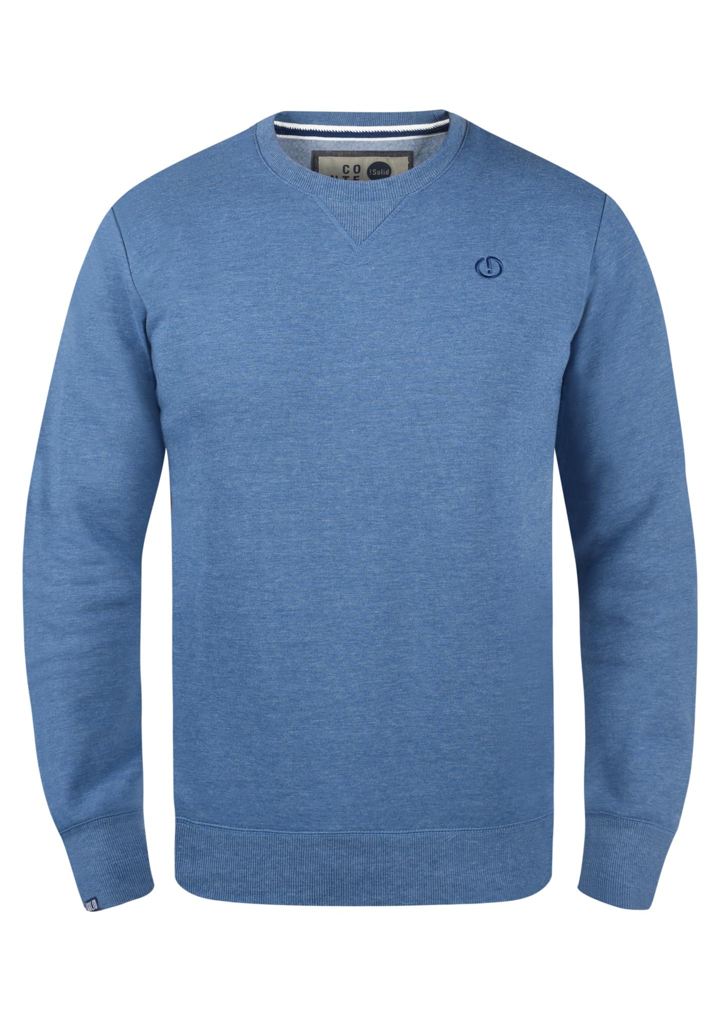 !Solid SDBenn Herren Sweatshirt Pullover Sweater mit Rundhals-Ausschnitt Rippbündchen Label-Details Baumwollmischung Regular fit