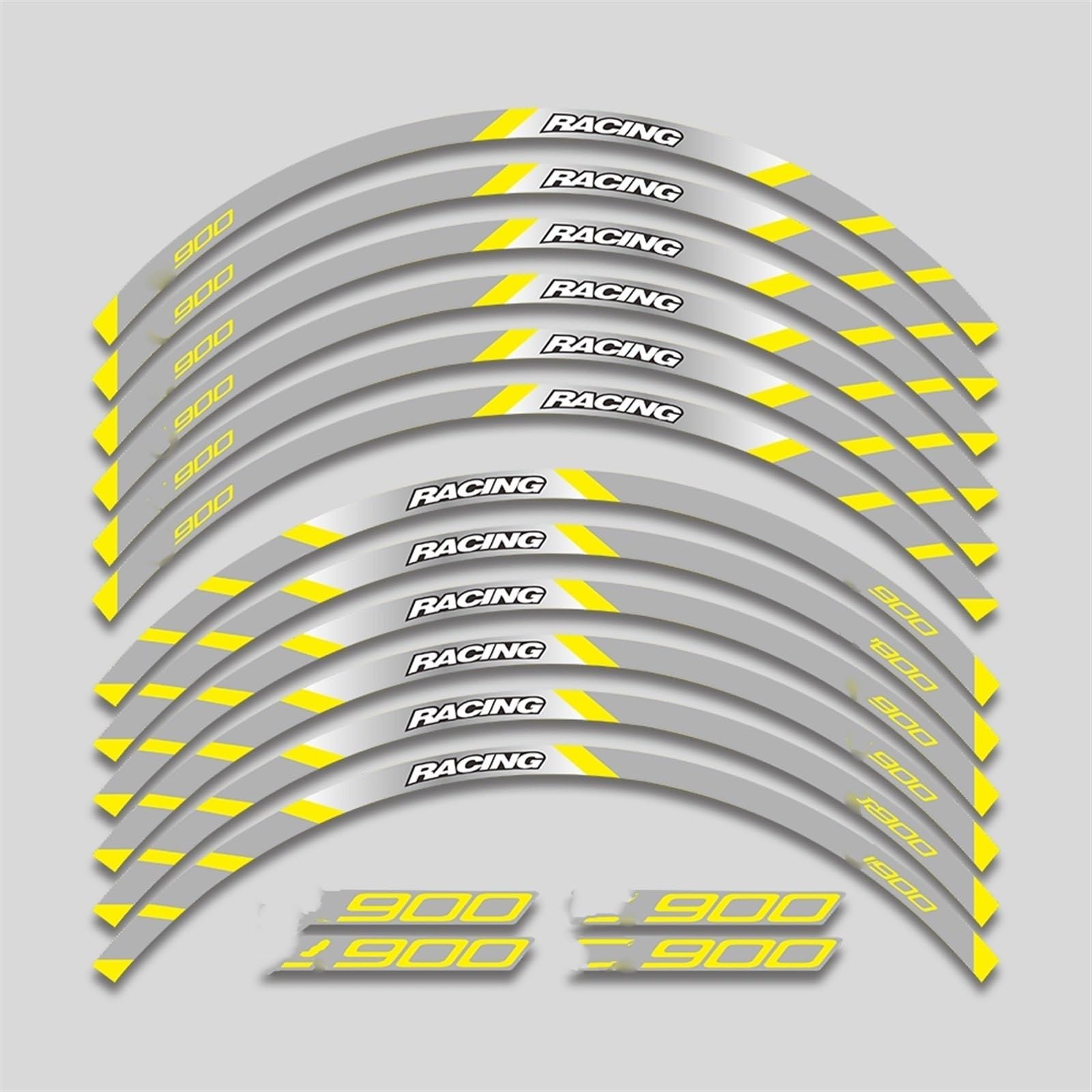Motorcycle for Kawasaki Z900 Z 900 Front and Rear Wheel Hub Decal Set Improved Decoration Rim Reflective Stickers Decorative(Color17)