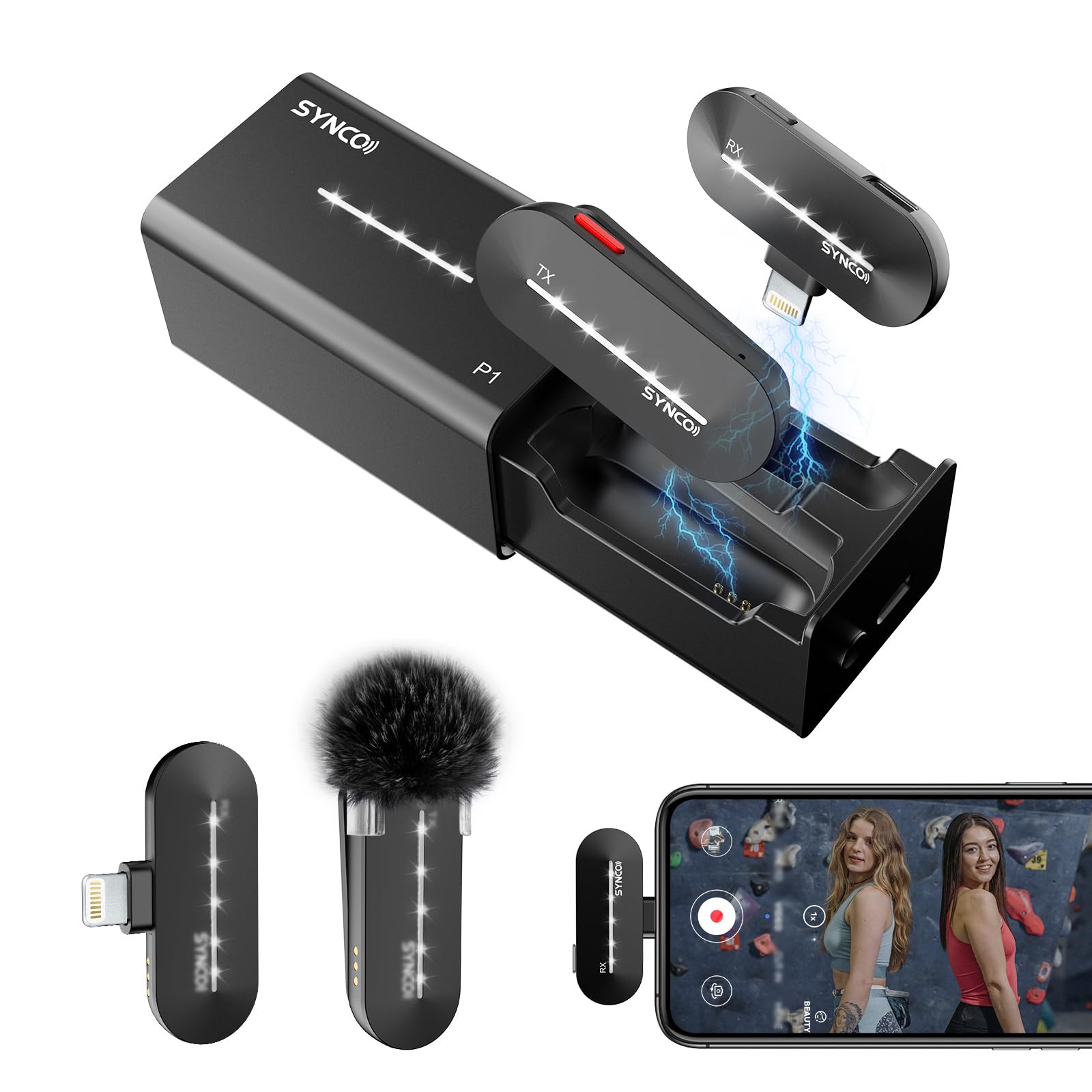 Amazon.com: SYNCO Wireless Microphone for iPhone 48KHz 24