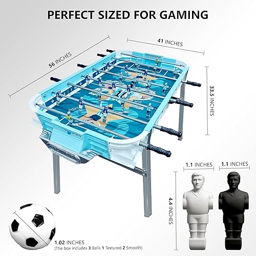 Vista 43 de Outdoor Foosball Table Adult Size - Game Tables for Adults with Balls & Players - Soccer Table Game for Indoor Use - Weatherproof Perfect for