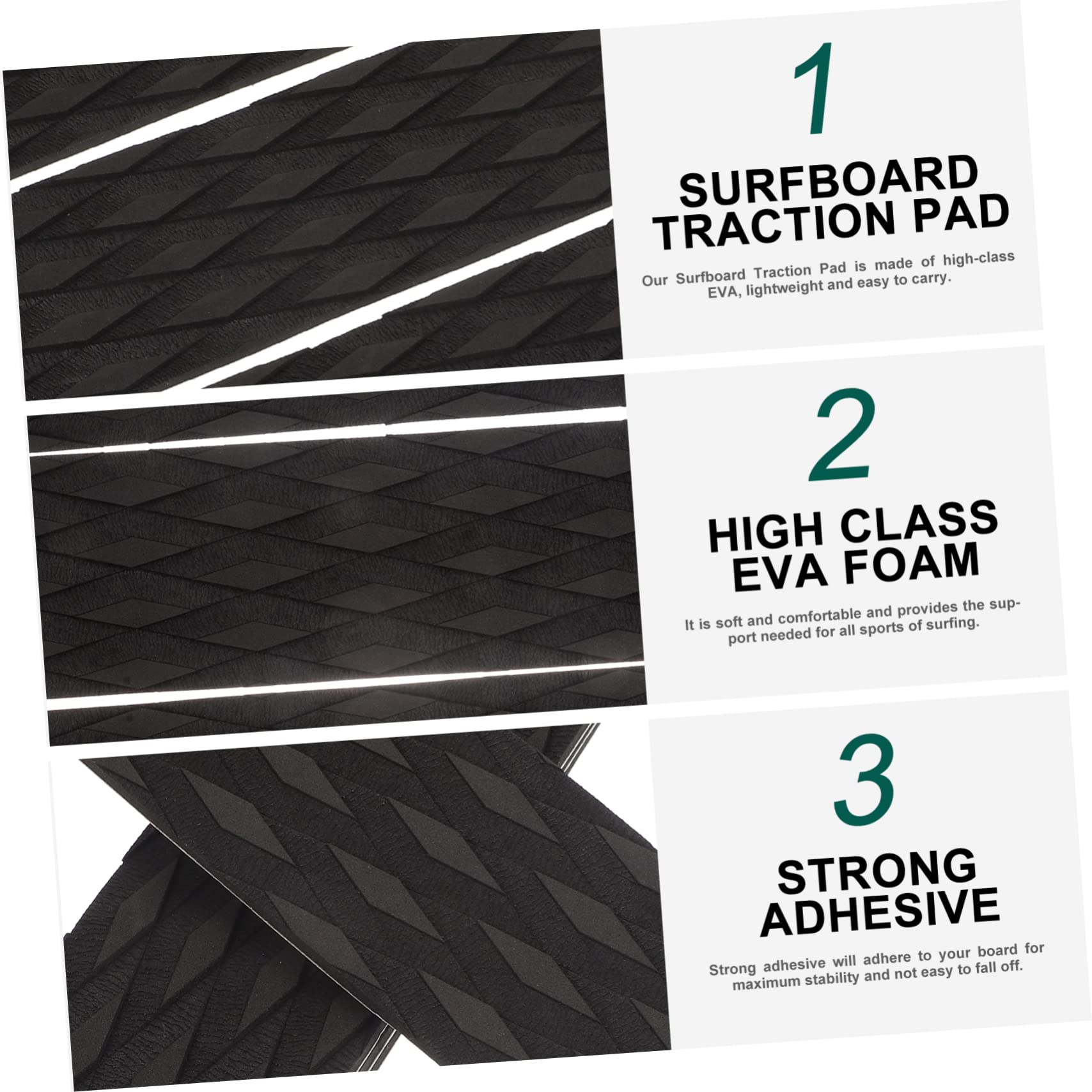 INOOMP Surfboard Anti-Slip Pads 4 Pack Traction Pads Adhesive Tail Lightweight Easy Install