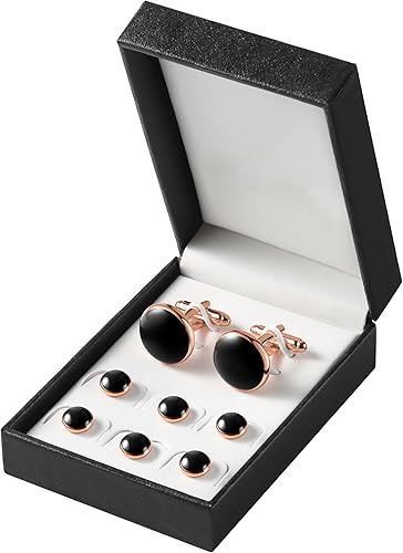 Vista 22 de Zealmer gemelos de acero inoxidable 316L para hombres, negocios, bodas, 1 par