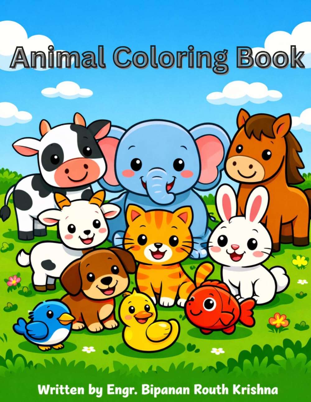 Little Animal Friends – A Fun & Easy Coloring Book for Kids Ages 3–6: Big, Simple & Cute Animal Illustrations for Toddlers and Preschoolers