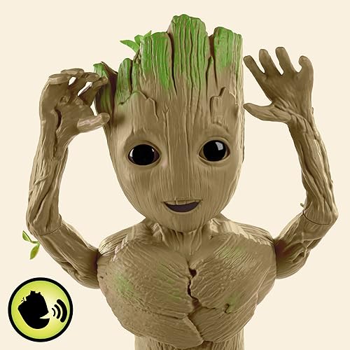 Miniatura 4 de Marvel Studios I Am Groot Groove 'N Grow Groot, figura de acción interactiva de 13.5 pulgadas, responde a la música y los sonidos, juguetes de