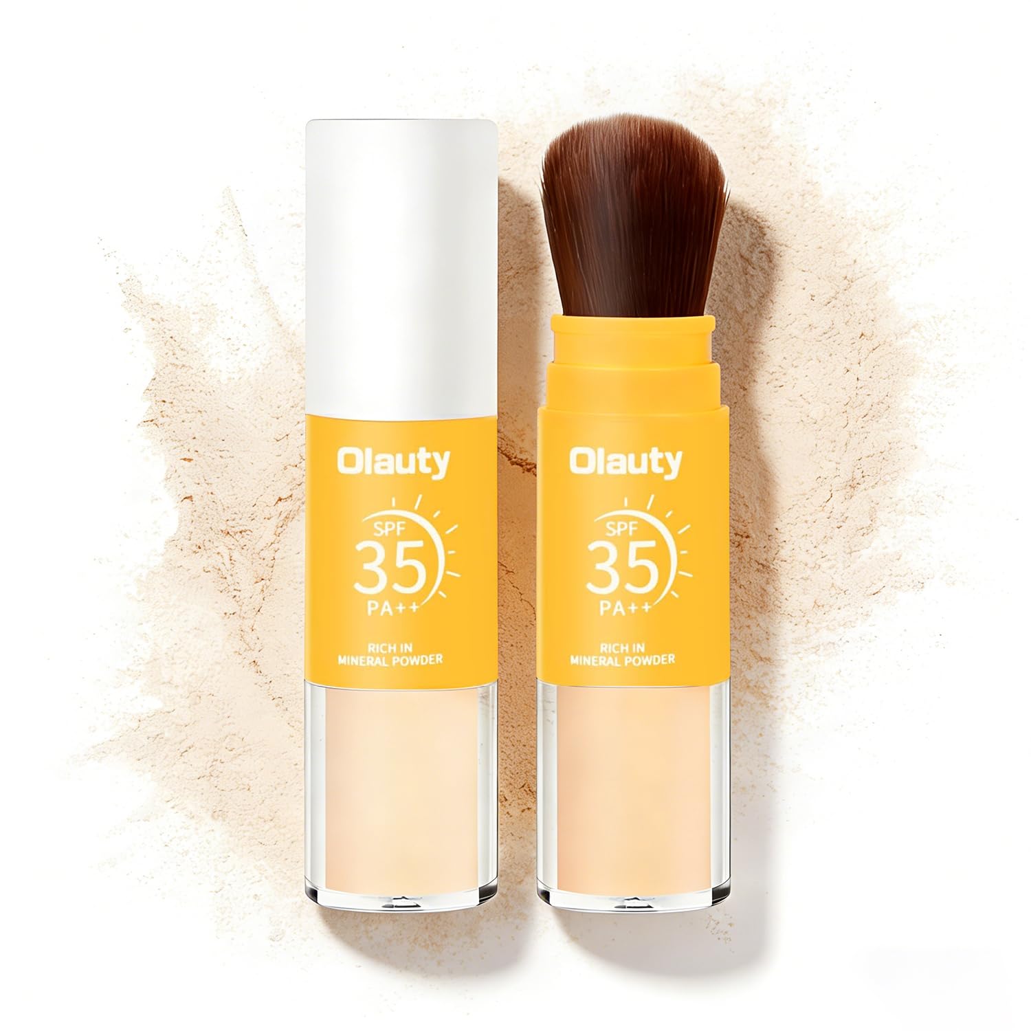 Mineral Sunscreen Setting Powder, Powder Scalp Sunscreen for Face, Powder SPF 35, Lightweight, Long Lasting, Oil Control, Natural Matte Finish, Breathable for All Skin Translucet