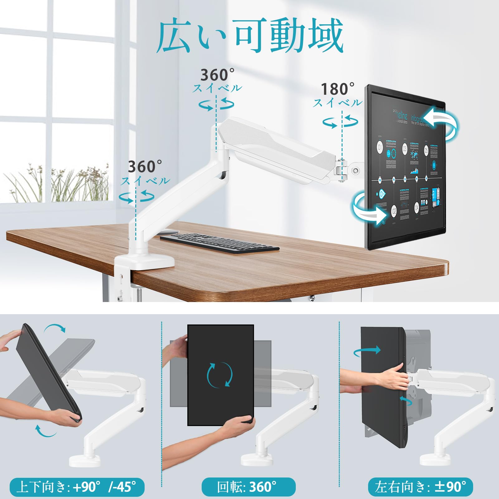 Amazon.co.jp: MOUNTUP PCモニターアーム ディスプレイアーム 13～32