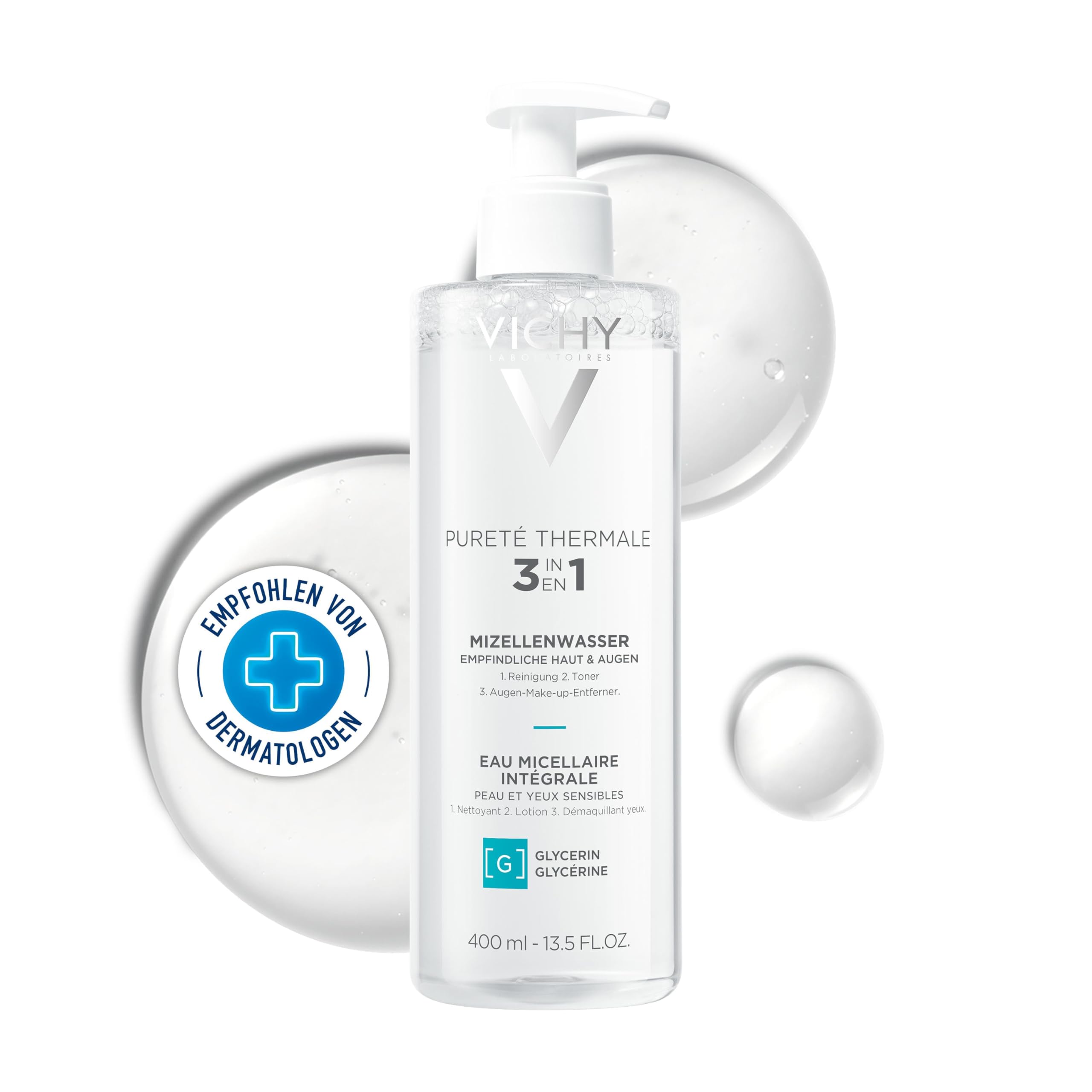 Vichy Pureté Thermale Minéral Mizellen-Reinigungsfluid für empfindliche Haut