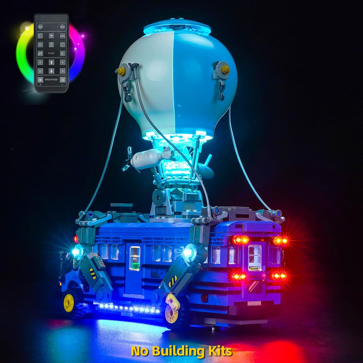 BrickBling LED Light Compatible with Lego Fortnite Battle Bus, RC Version Lighting Kit Compatible with Lego 77073 (No Model)