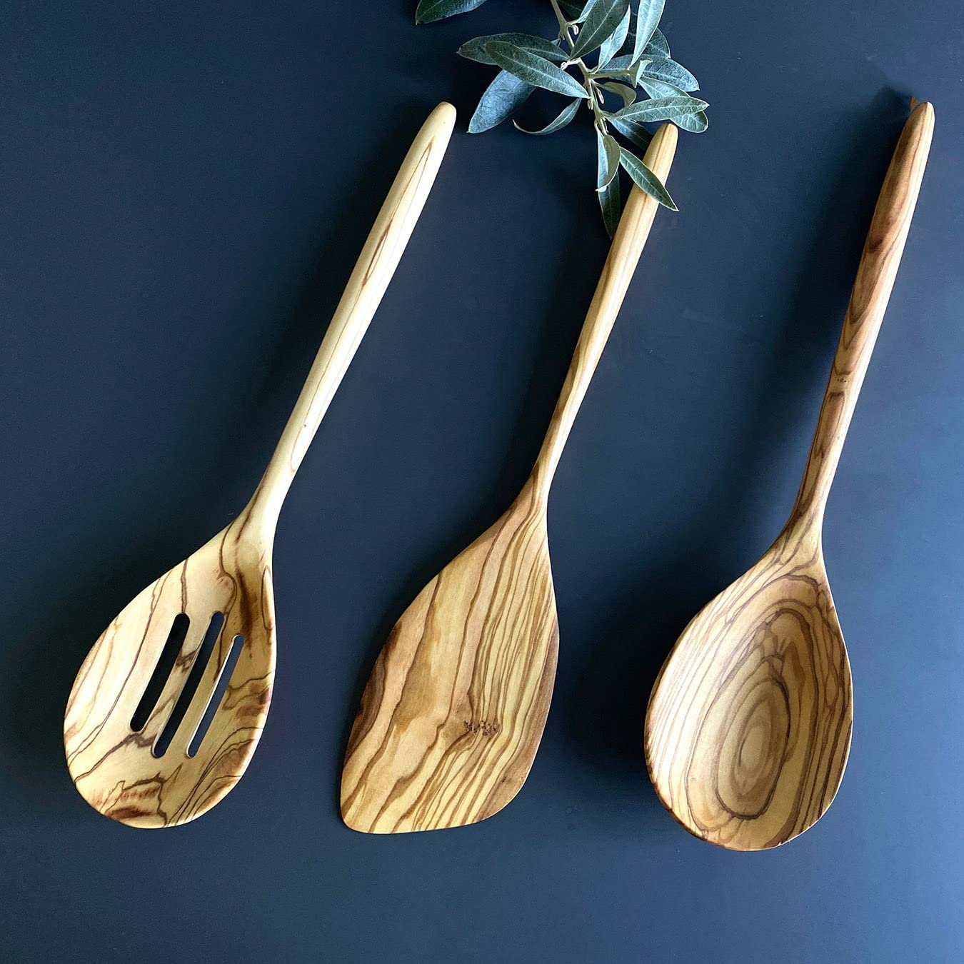 Olive Wood Cutlery, Olive Wood Serving Spoon, Olive Wood Serving Utensils, Wooden Cooking Spoon