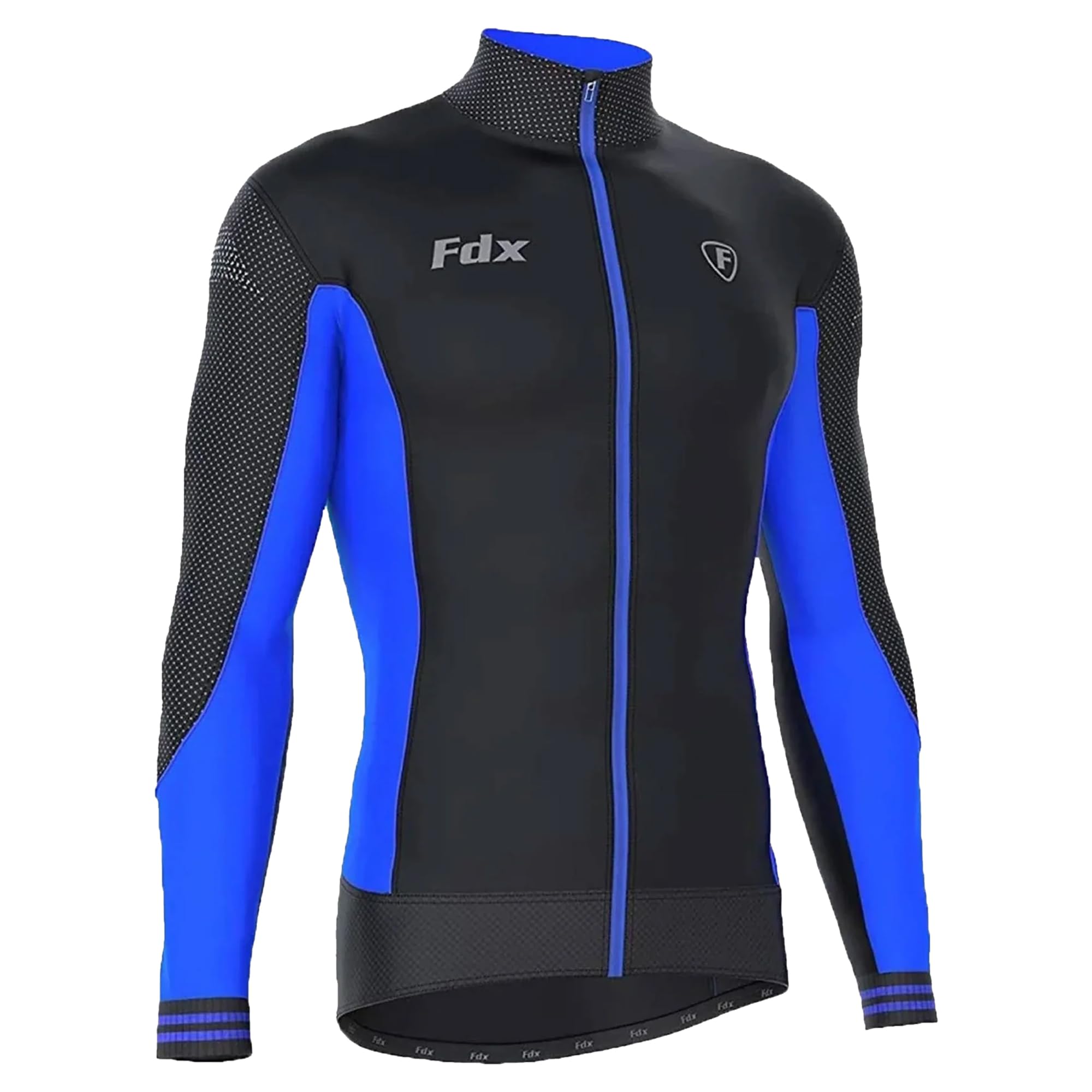 FDX Maillot de Ciclismo para Hombre, térmico de Invierno, Cortaviento, cálido, Ligero y Repelente al Agua, Chaqueta de Ciclismo y Running de Manga Larga