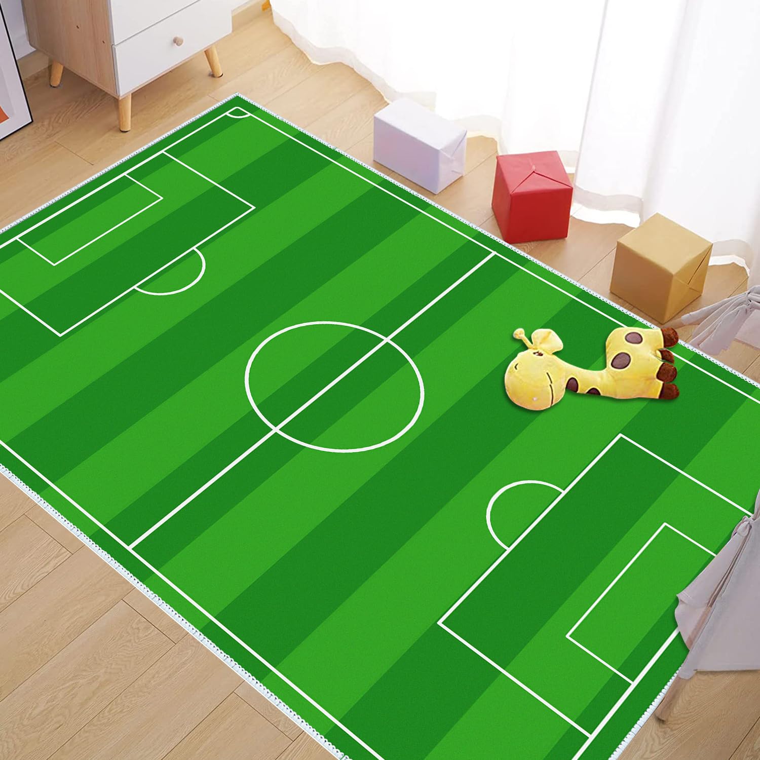 Tappeto Campo da Calcio per Bambini Tappetino Sportivo da Gioco