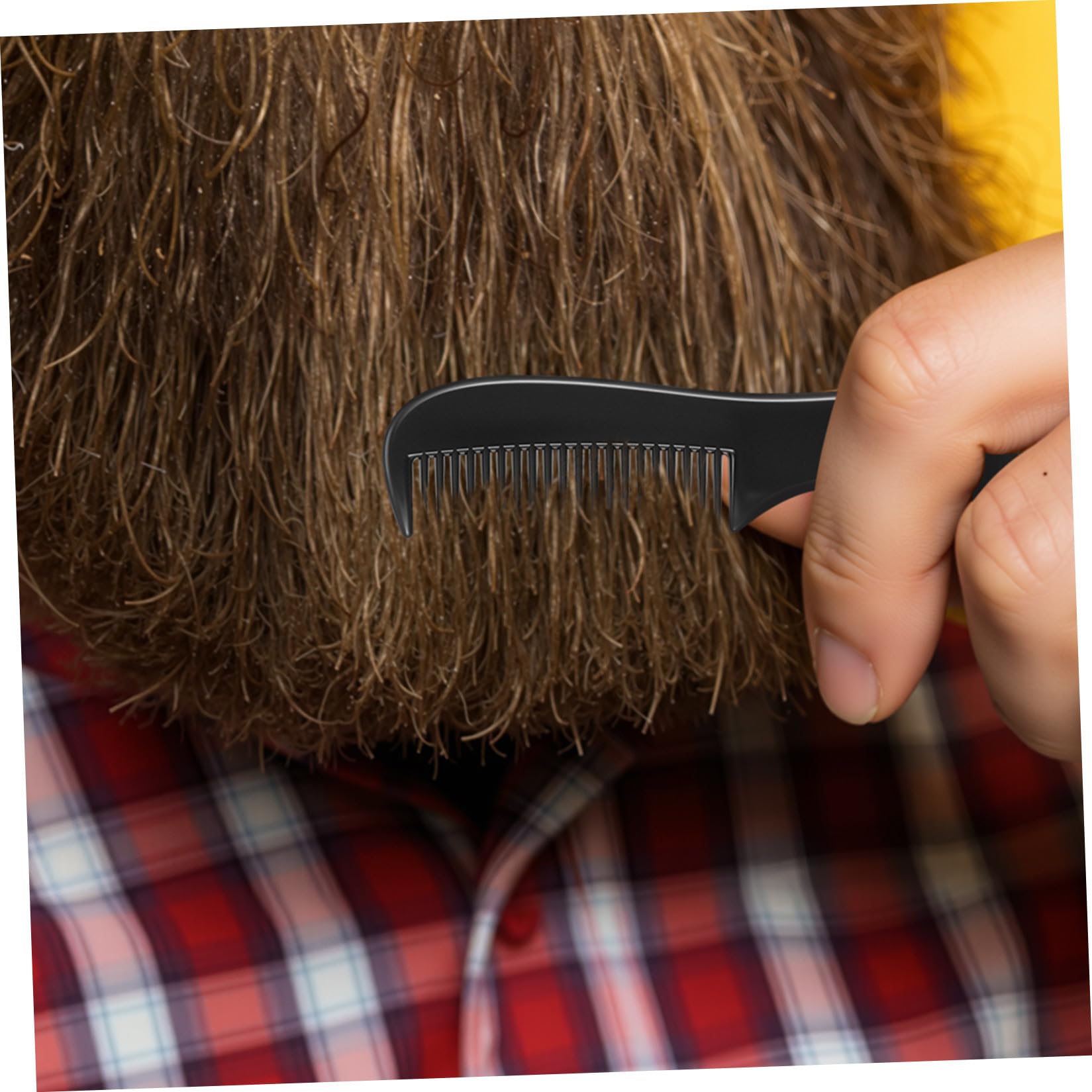 50 Pz mini pettine per barba baffi pettine da massaggio da viaggio codone per acconciature retrò pettini per uomo piastra per barba da uomo plastica Black