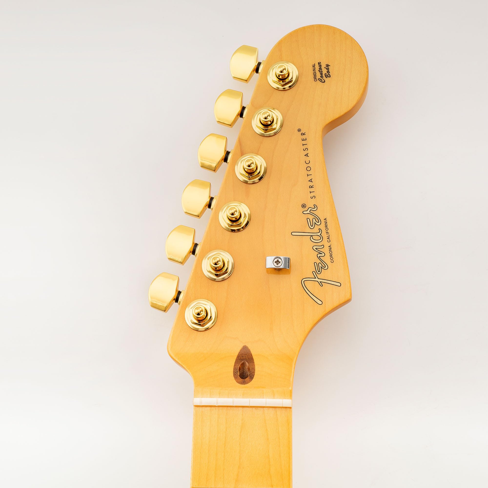 Musiclily Pro 6 en Ligne 2-Pin Mécaniques à Blocage 18:1 Ratio Locking Tuners avec Bouton Hex pour Guitare électrique Fender Strat Tele, Doré