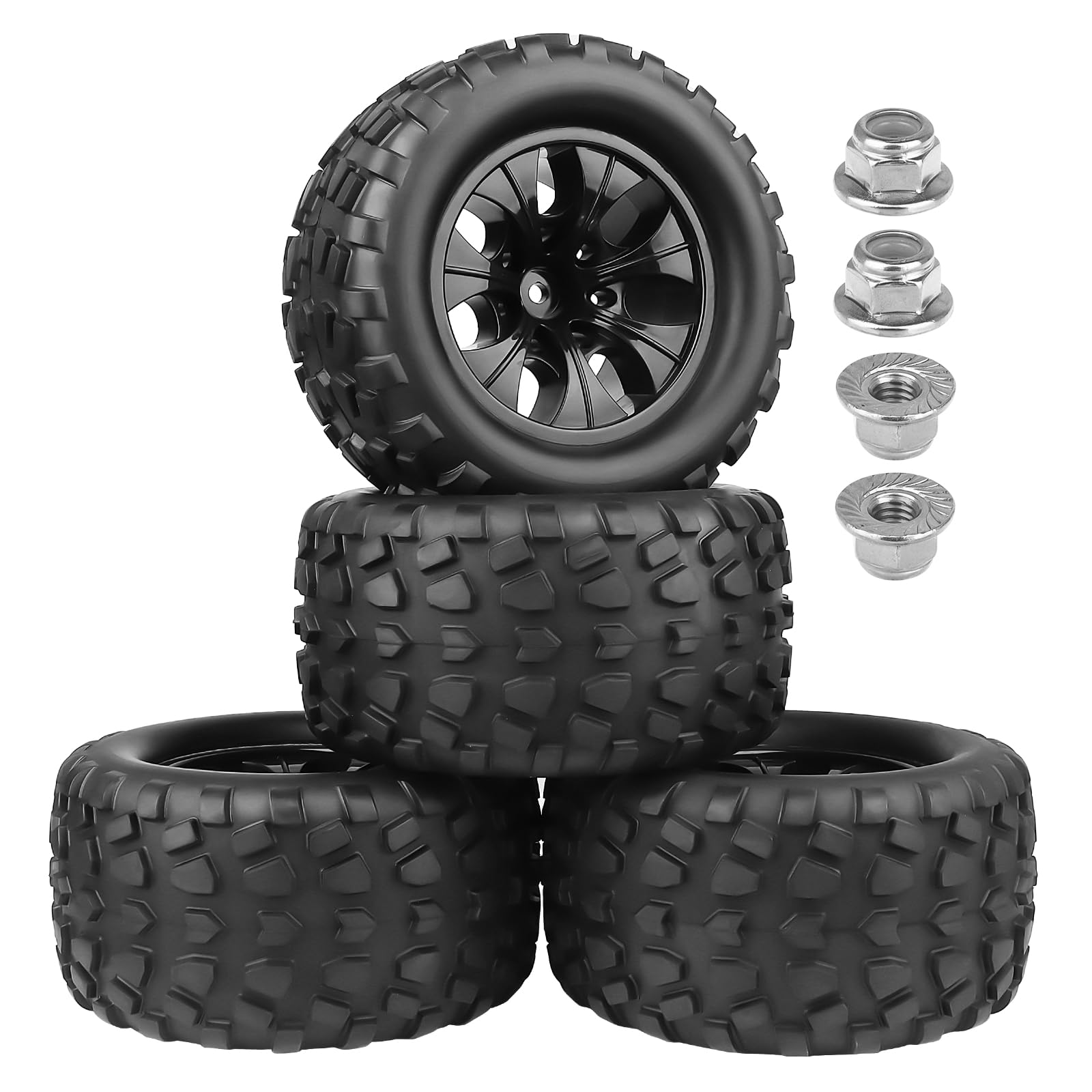 AllinRC 1/10 Scale RC Truck Wheels and Tires 2.8