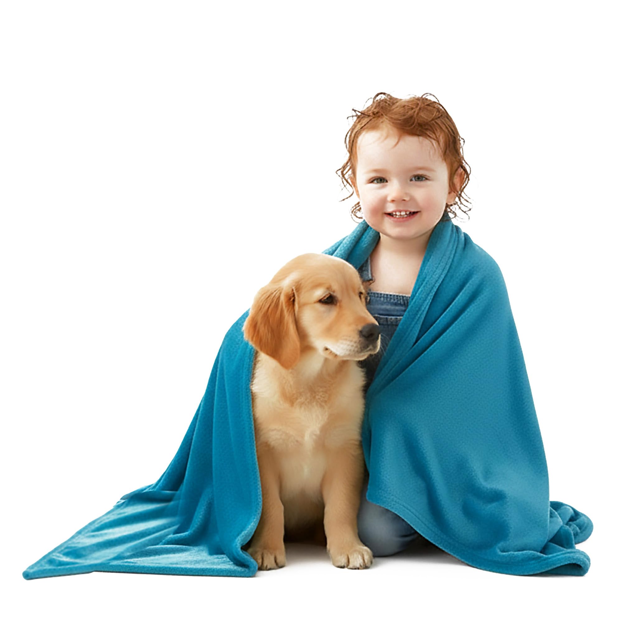 Vivid-it Kids & Pet Fleece Throw Blanket 70 x 100 cm, Blue, Baby