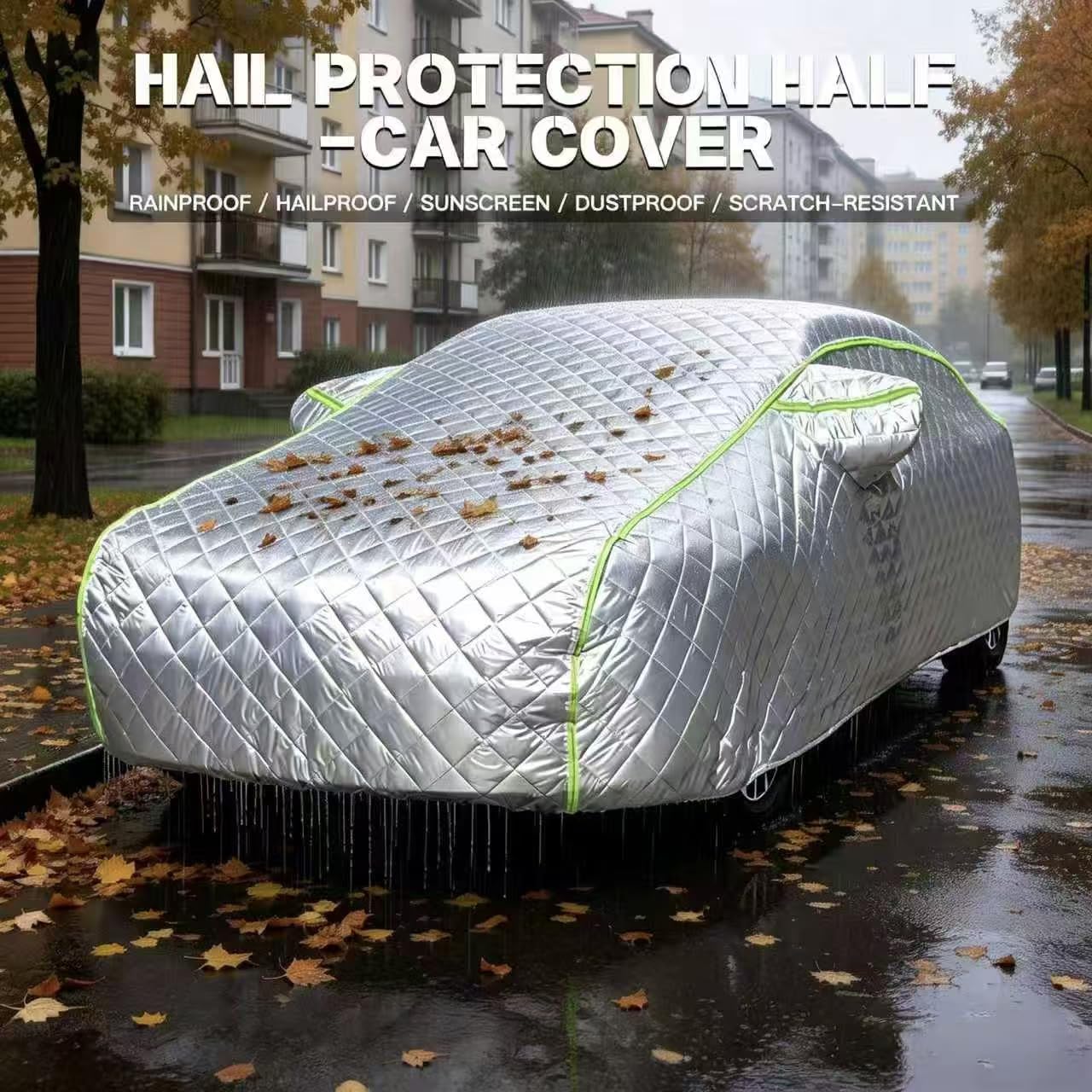 Telo Copriauto Antigrandine per Opel Corsa E 2014-2019, Copri Auto Anti-Grandine, Resistente Alla Grandine, Al Vento, Alla Neve, Ai Raggi UV E Ai Graffi lz0605