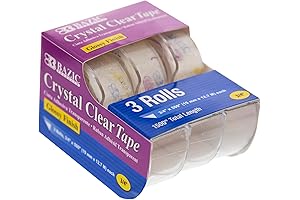 BAZIC Crystal Clear Tape: The Perfect Transparent Companion for Your Arts and Crafts