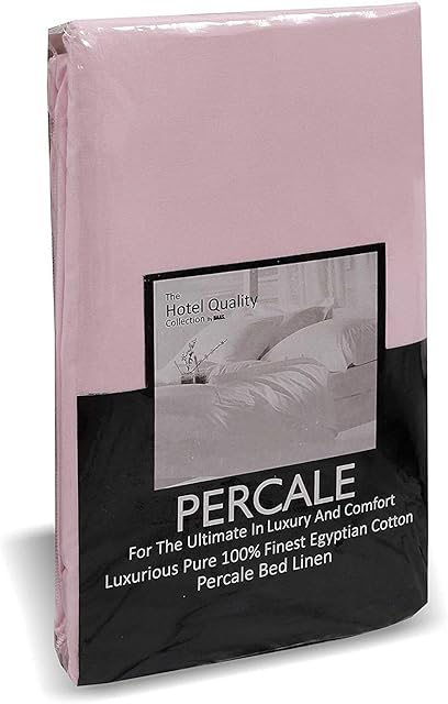 SleepyNights Pink Fitted Sheet Egyptian Cotton Hotel Quality 4ft Small Double