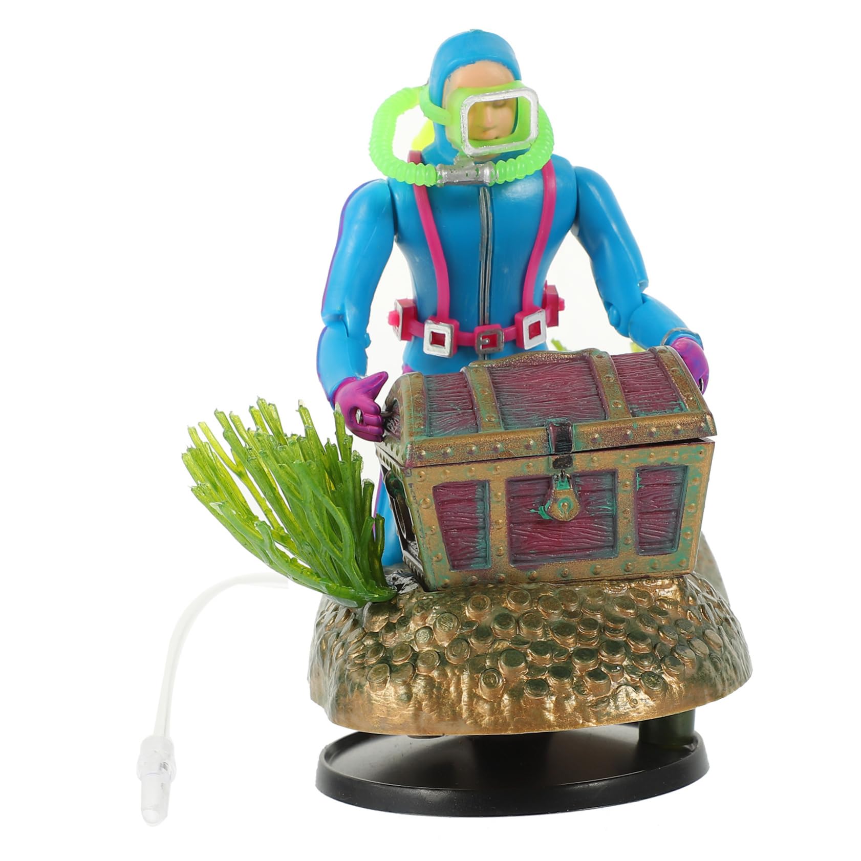 Sosoport 2 Ensembles Fish Tank Treasure Chasse Grenouille Chauffe-Aquarium Eau Poisson Decoration Nature Figurine Plongeur Parure de modelage Plongeur Statue Flottante de Plongeur Plastique
