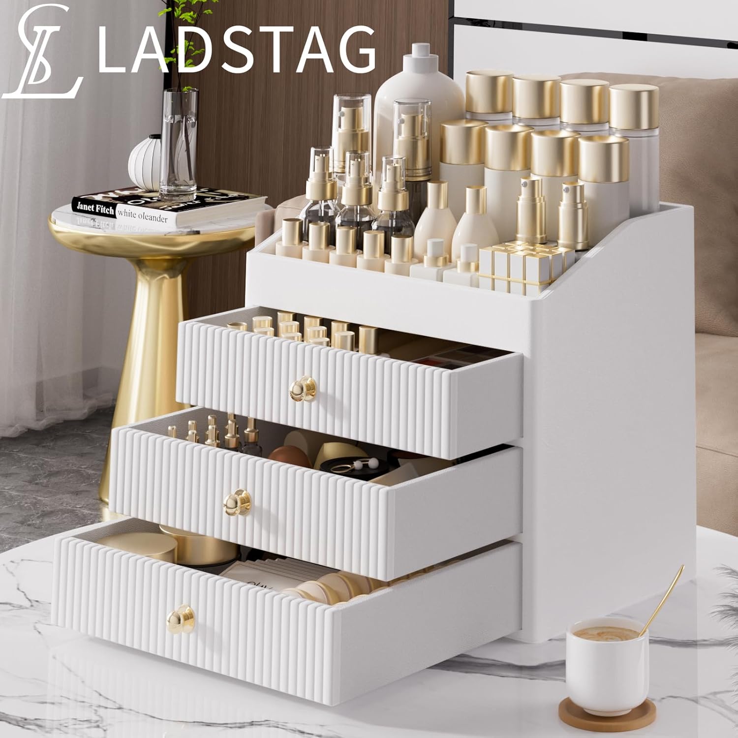 LADSTAG Vanity Organizers: A Functional Luxury Skincare Organizer for Elegant Spaces