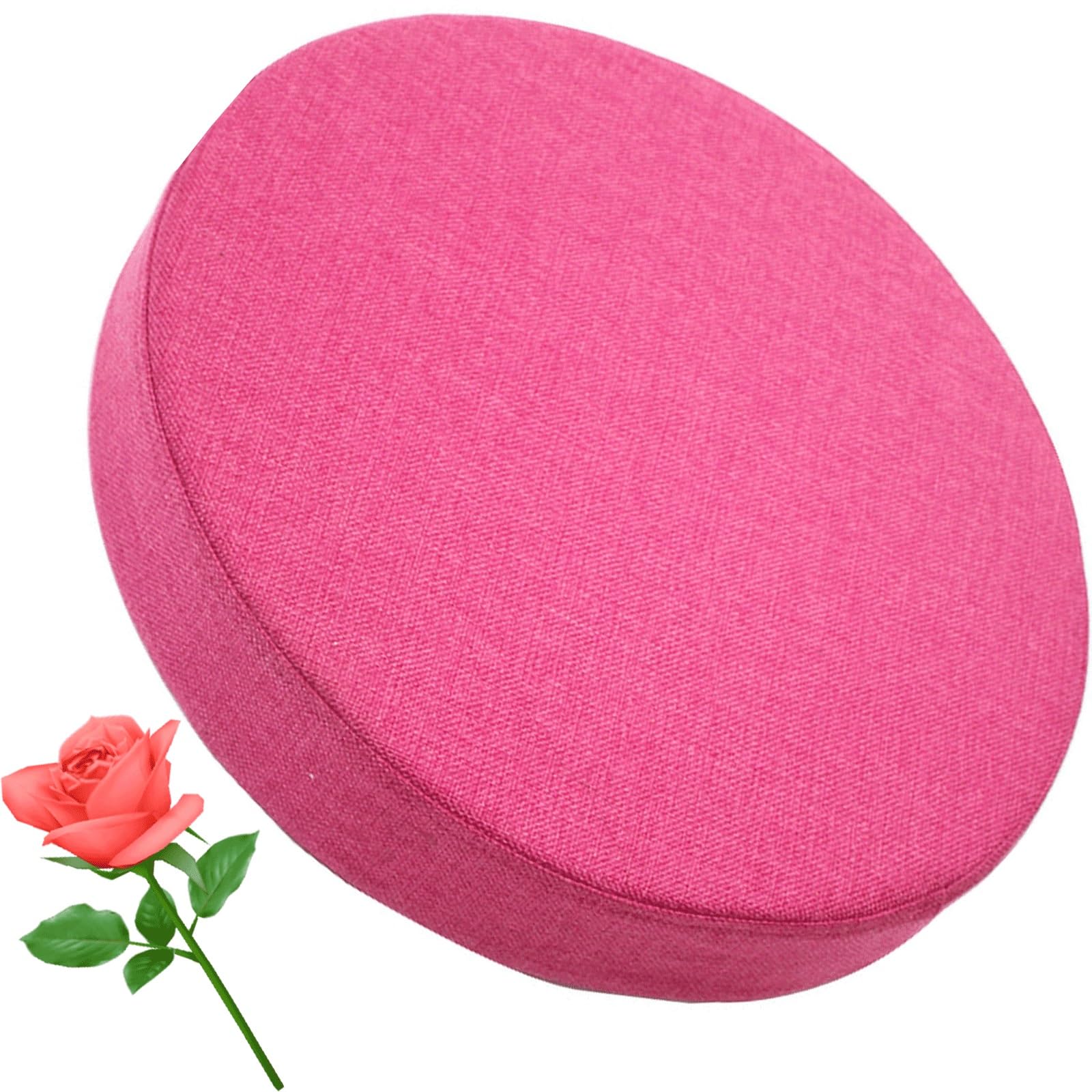 Round Seat Cushion Pad 15x3 Inch - Anti-Slip, Soft Foam Chair Stool Cushion, Washable Cover, For Office, Dining, Garden (Color #10)