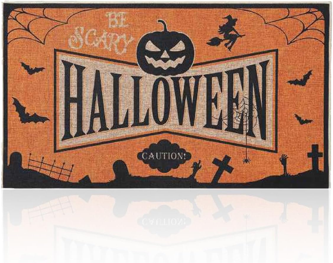 Wantee Halloween Door Mat Outdoor Doormat Trick or Treat