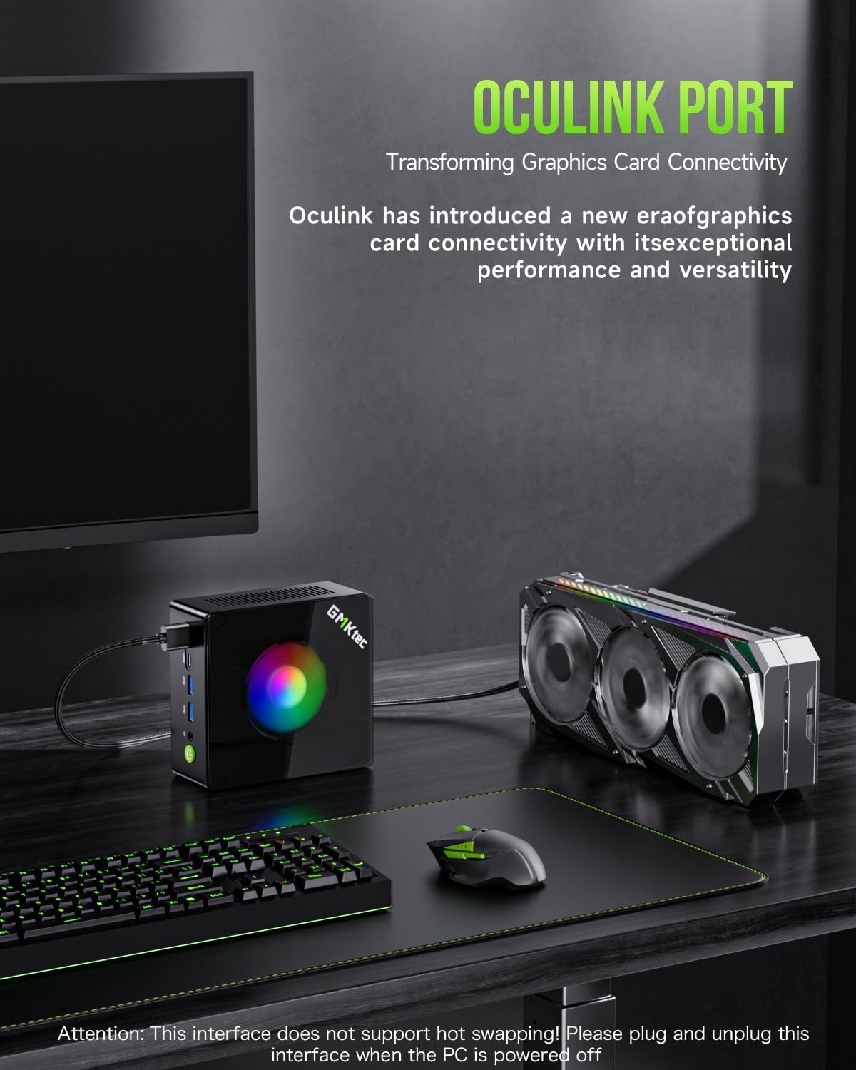 GMKtec Gaming Mini PC AMD Ryzen 9 8945HS (Turbo 5.1GHz) 32GB DDR5 2TB SSD, Computers PC Oculink, Dual NIC LAN 2.5G, WiFi 6, USB3.2, USB-C 4.0, BT5.2, DP, HDMI, Dual Fan Nucbox K11: 32GB+1TB I 5700U