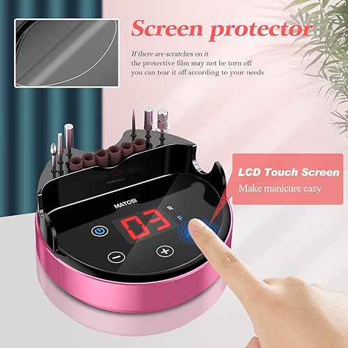 Miniatura 3 de Taladro profesional de uñas para uñas acrílicas, máquina de taladro de uñas de 30000 rpm, filtro de uñas eléctrico con 11 piezas, 6 bandas de lijado