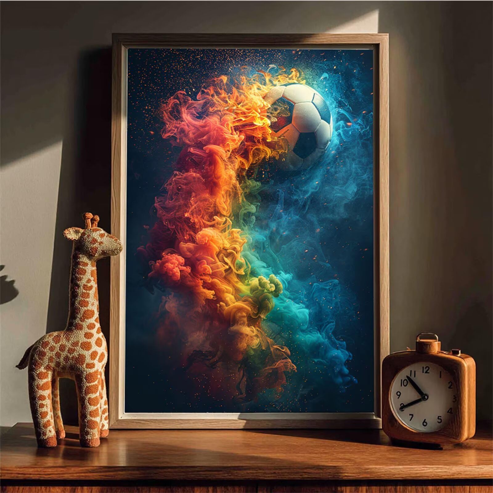 Kolorowa farba numeryczna dla dorosłych, cyfrowe malowanie dziecko piłka nożna, DIY kreatywne hobby dla dorosłych, zestawy farb według numerów z pędzlami i pigmentem akrylowym, prezent do dekoracji