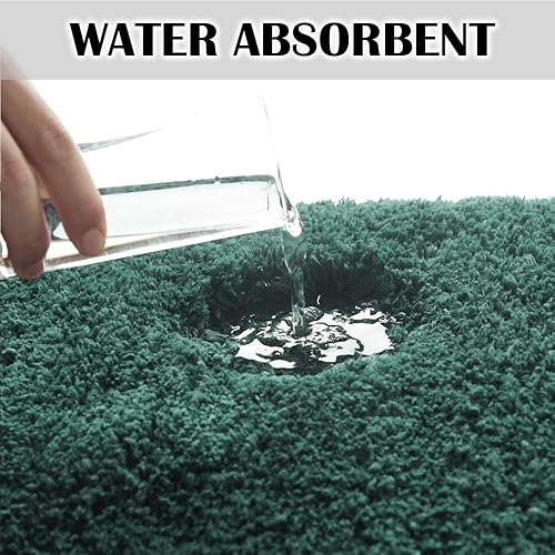 Miniatura 5 de Suchtale - Alfombra peluda de microfibra suave para baño, antideslizante, absorbe el agua, lavable a máquina, alfombra de felpa gruesa para ducha