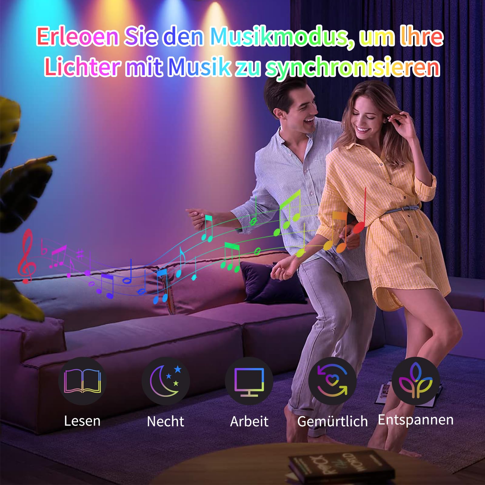 I-SHUNFA WI-FI Smart E14 RGB Led Glühbirne,4W,400LM AC 230V | Farbwechsel mit Musiksynchronisation Lampen, 16 Millionen DIY-Farben,Multicolour Dimmbar (3 Stück, Milchig Weiß)
