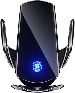 Sodacoda Q3 Kabelloses Handy Auto Ladegerät - Halter für Apple iPhone 12/11 Pro/XS/Max/X/Xr / 8 / Plus, Samsung S6 / S10 /...