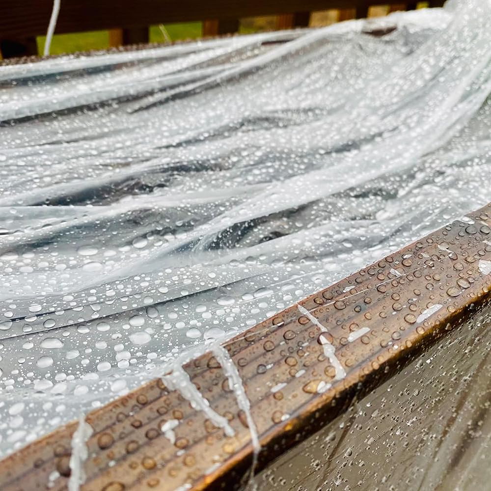 Hedume 20-Pack Plastic Drop Sheets – 9x12 Feet Clear Sheeting, Waterproof & Dust-Proof, For Painting, Floor & Furniture Protection
