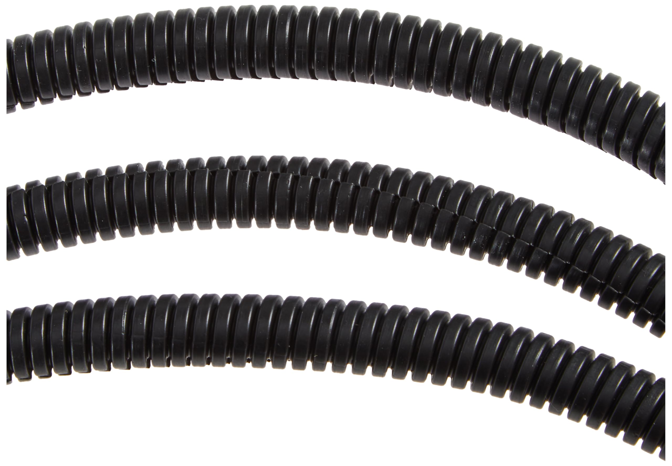 SeKi Flexibele Gegolfde Buis Binnen 7,0 Mm 20 Meter Open Sleuf Marterbescherming Lege Kabelbescherming Kabelmantel Zwart 753143721