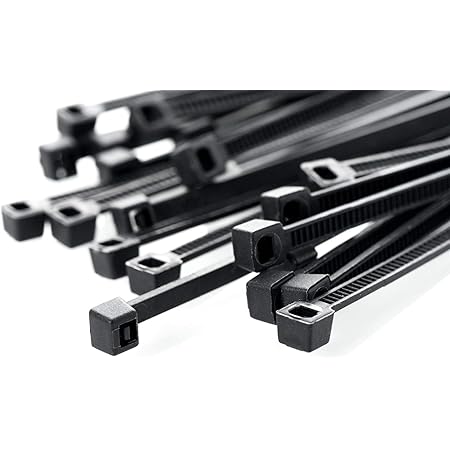 SNUG Fasteners (SNG896) 100 Qty 7 Inch Black Nylon 50 lb. Cable Zip Ties