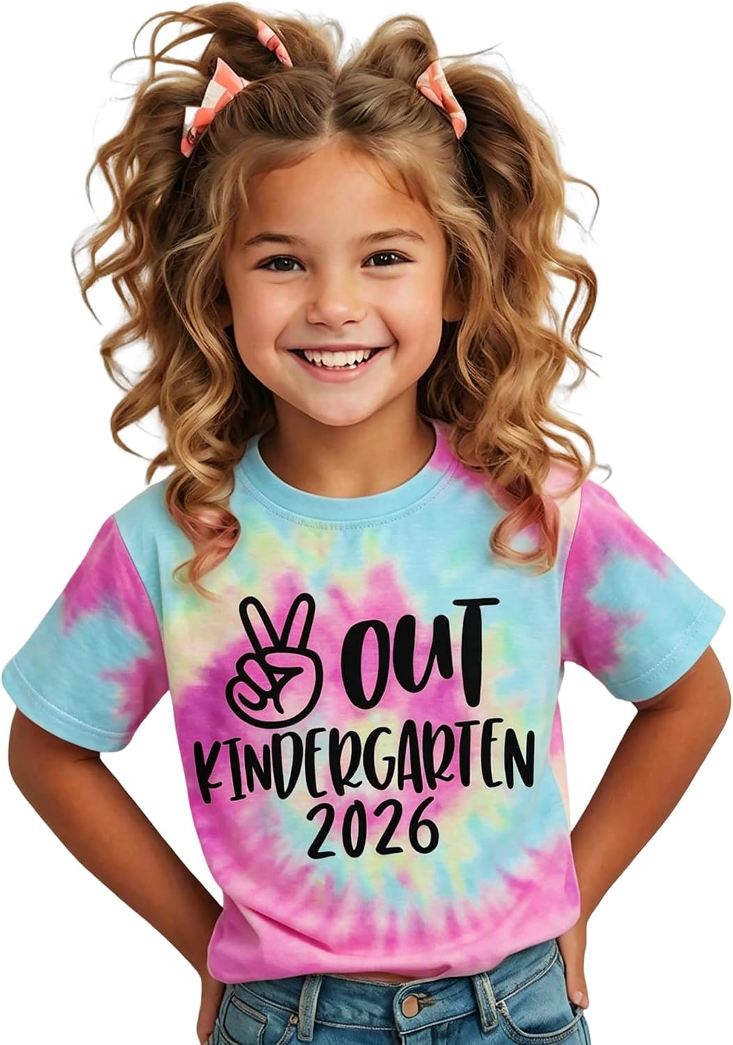 MODNTOGA Kids Girl Boy Peace Out Kindergarten Shirt 2026 Kindergarten Graduation T-Shirt Last Day of School Summer Tee Tops