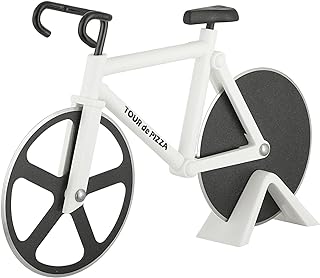 Bicycle Pizza Cutter - TOUR de PIZZA Cutter with Display Stand - White Elephant Gifts, Kitchen Gagdets, Funny Gift Ideas