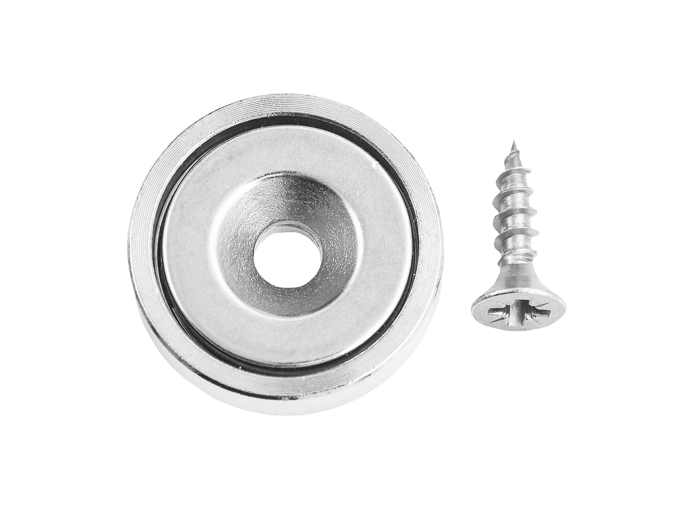 Connex DY7100011 Neodymium Disc Magnet with Round Hole and Screw Diameter 16 x 4.5 x 3.5 mm Extra Strong Magnet 7.5 kg Adhesive Force for Household and Workshop