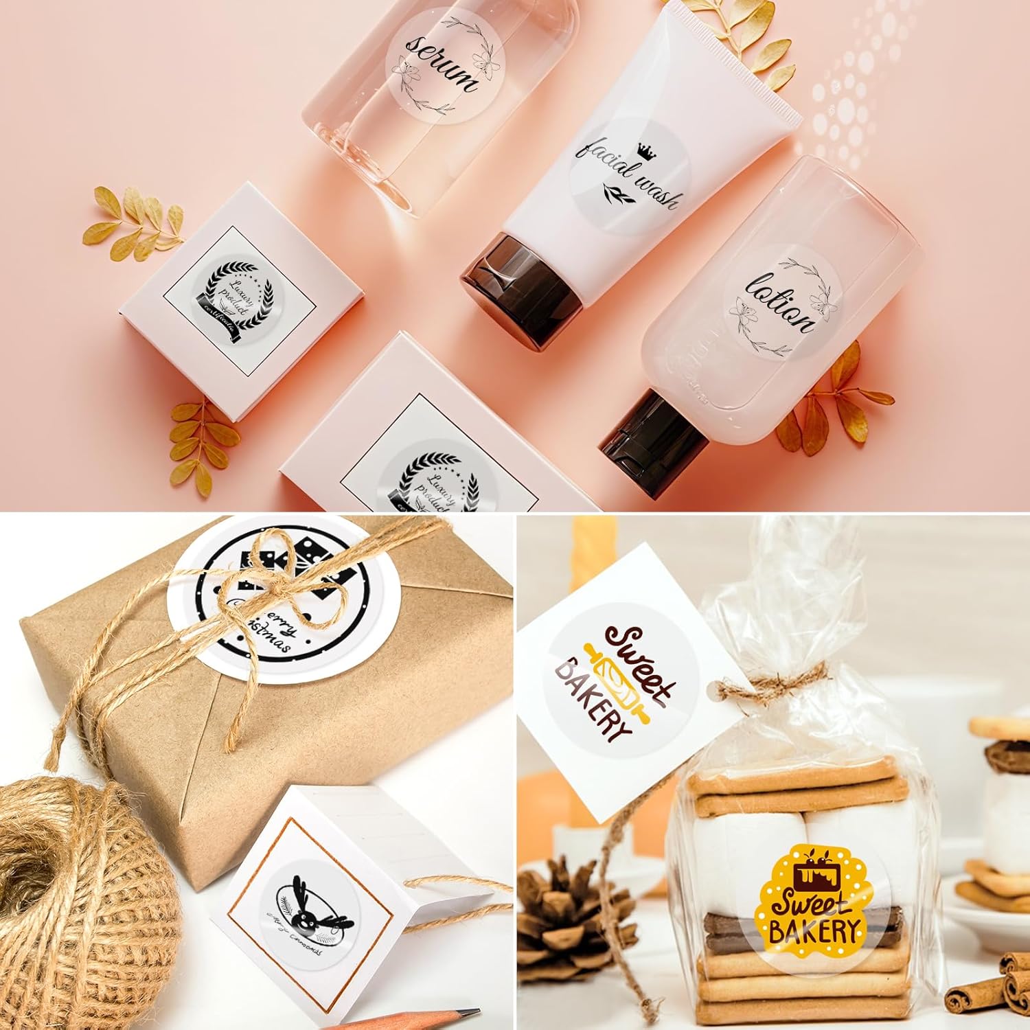 Hcode 1.5 Inches Transparent Direct Thermal Labels Self-Adhesive Circle Clear Dot Blank Shipping Address Labels 500Pcs/Roll Compatible with Rollo & Zebra Desktop Printers - Image 7