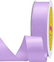 Vista 93 de Cinta de satén plateada de doble cara de 1-1/2 pulgadas x 50 yardas, cinta plateada de poliéster para envolver regalos, muy adecuada para bodas