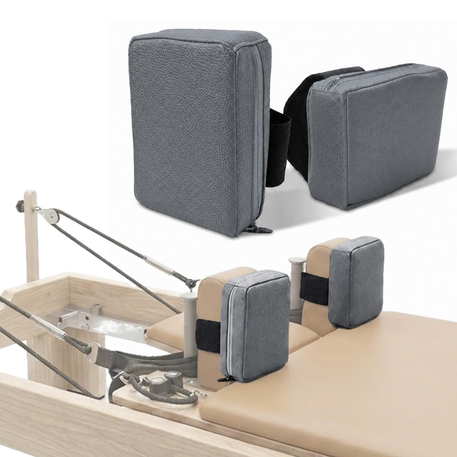 Pilates Reformer Shoulder Pads Only - Fit Your Existing Pegs (grey)