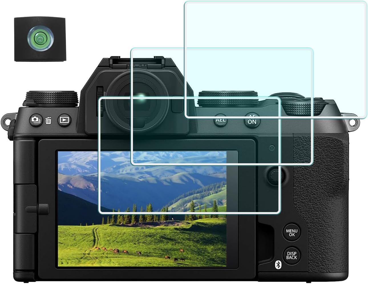 X-S20 Screen Protector for Fuji Fujifilm XS20 Camera (for Accessories), 0.3mm High Definition 9H Hardness Optical LCD Premium Glass Protective Cover [3+1 Pack]