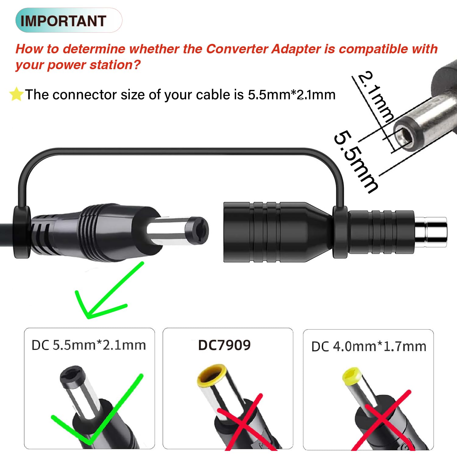 Amazon.co.jp: DC5521 5.5mm x 2.1mm コネクター - DC8020アダプター