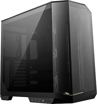 MSI MAG PANO 100L PZ ATX PC Case - ATX Capacity, Verical GPU Installation Bracket, GPU Holder, Dust Filters, Swinging Storage Bracket, Dual-chamber, USB 20Gbps Type-C